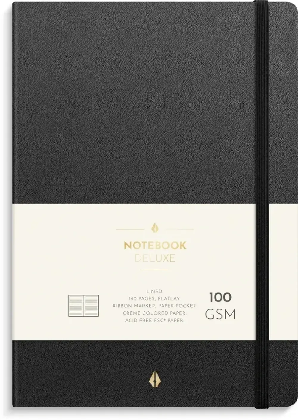 NOTESBOG DELUXE A5 BLACK