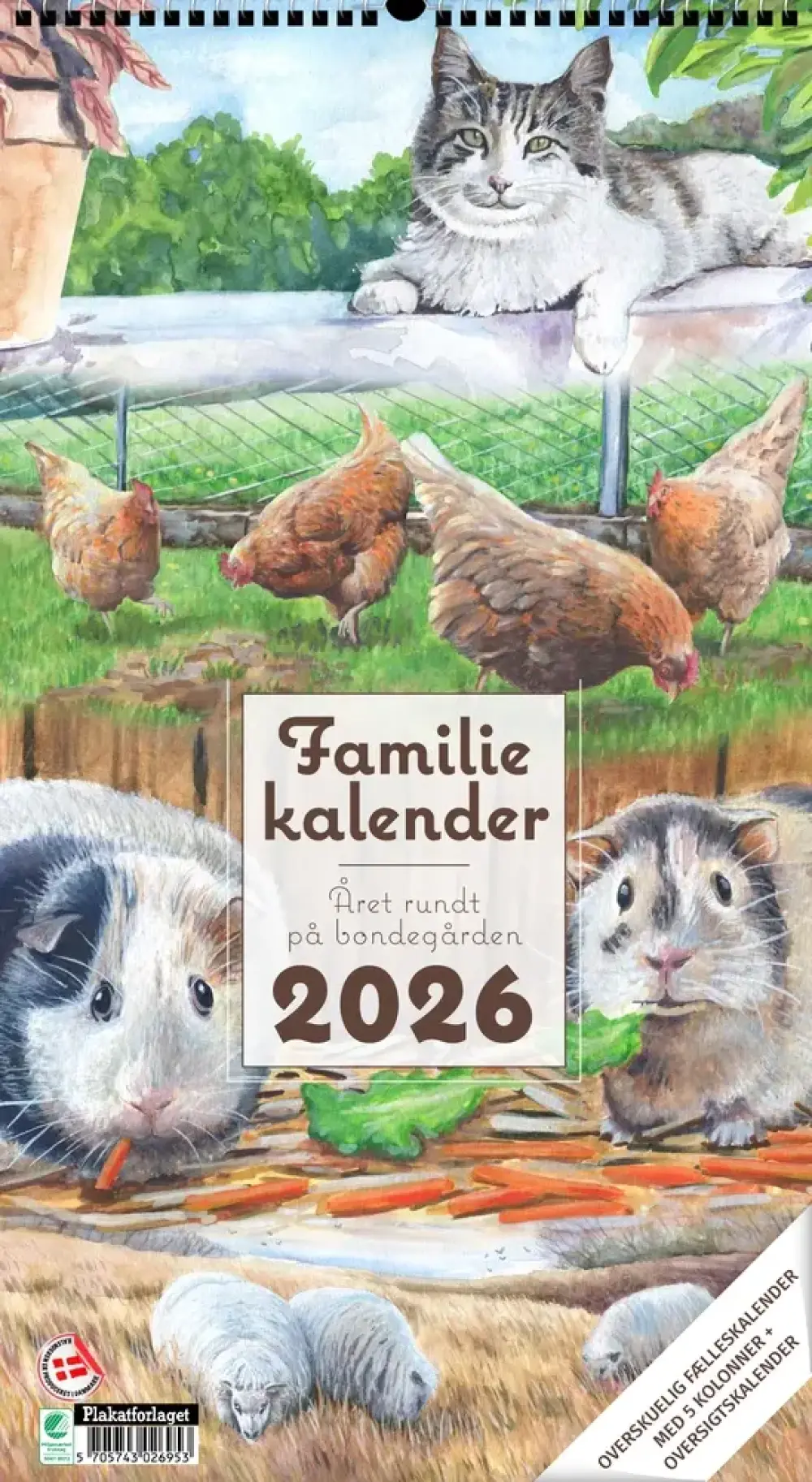Familiekalender Året Rundt På Bondegården 2026