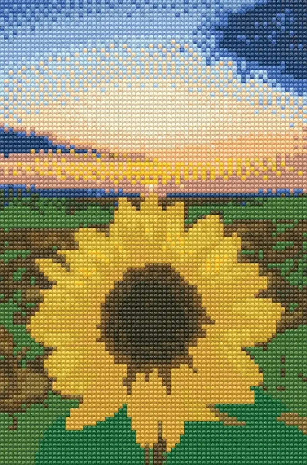 Diamond art flamingoer m/solnedgang 20 x 30 cm