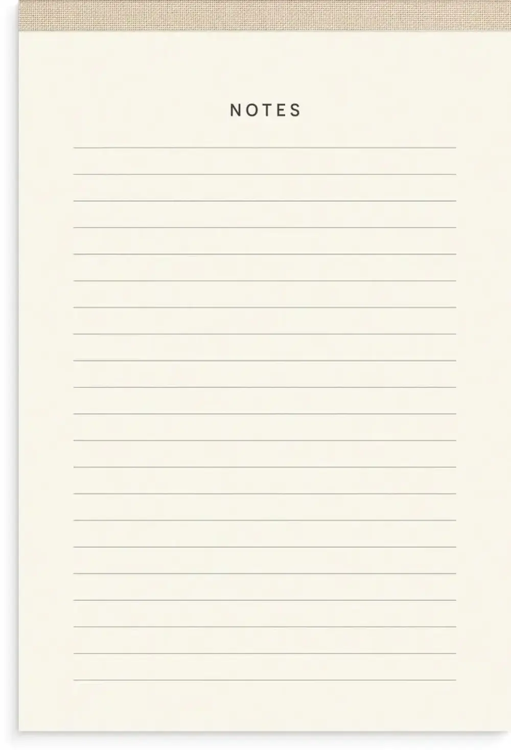 Blok Afrivning Notes textile beige A5 64 sider 120g linjeret