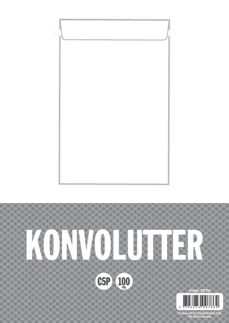 Konvolut relief c5p uden rude 100 stk 90 gram