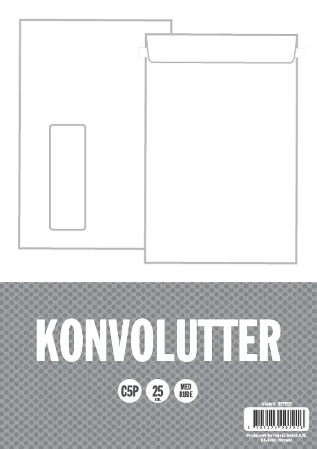 Konvolut relief c4p med rude 25 stk 90 gram