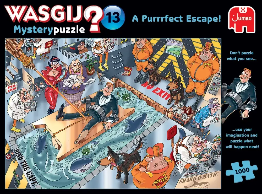 Puslespil Wasgij Mystery 13 A Purrrfect Escape! 1000 brikker