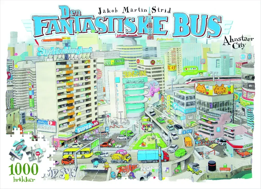 Puslespil Den Fantastiske Bus Ahnstarr City 1000 brikker