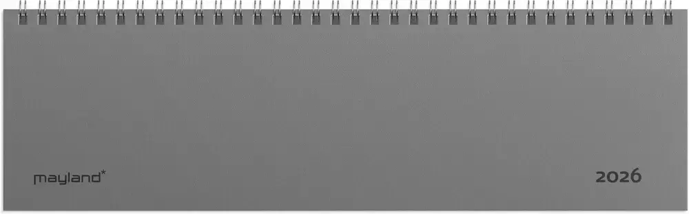 Bordkalender 2026 dag/uge pp grå
