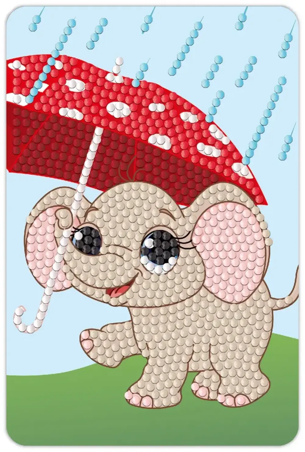 Diamond Art Elefant 10X15Cm