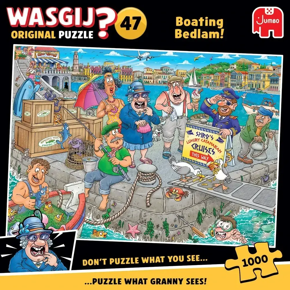Puslespil Wasgij Original 47 Boating Bedlam! 1000 brikker