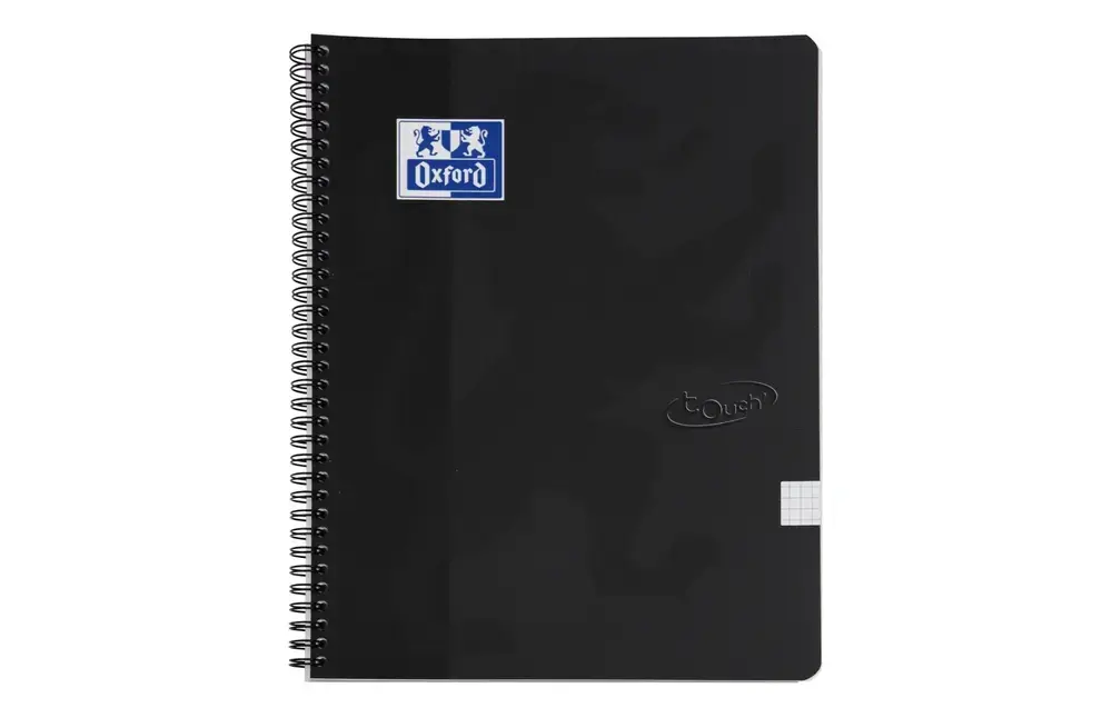 Spiralblok Oxford Sort Touch A4 Kvardreret 140 Sider 90G