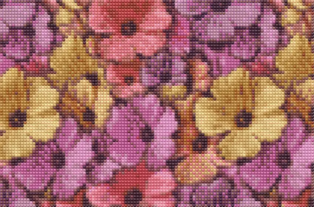 Diamond Art Blomster 20X30Cm