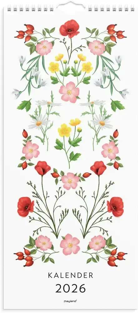 Vægkalender 2026 blomster