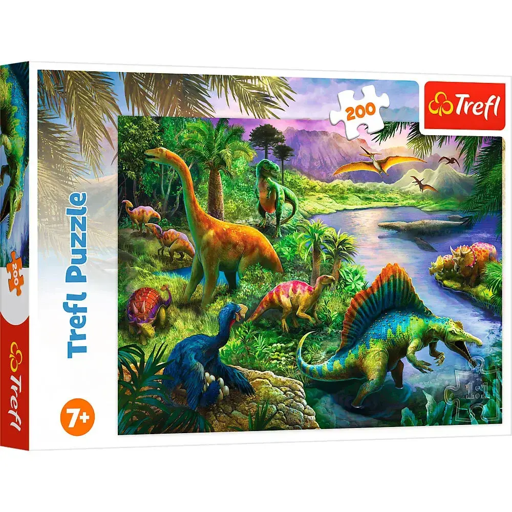 Puslespil Predatory dinosaurs 200 brikker
